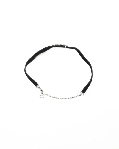Dior Christian  J'a Velvet Choker Necklace In Black