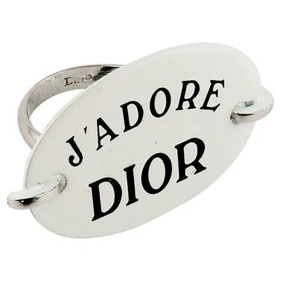 Pre-owned Dior Christian  J'adore  Enamel Ring In Gray