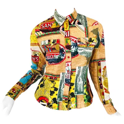 Pre-owned Dior Christian  John Galliano Spring 2002 Rasta Rastafari Denim Shirt Jacket In Sand