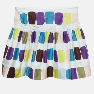 Pre-owned Dior Christian  Kids Multicolor Printed Cotton Skirt 10 Yrs