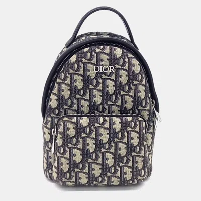 Pre-owned Dior Christian  Kids Oblique Mini Rider Backpack In Beige