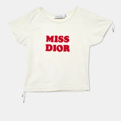 Pre-owned Dior Christian  Kids Off-white Tufted Cotton Top 8 Yrs
