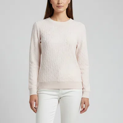 Pre-owned Dior Christian  Kids Pink Oblique Textured Knit Sweatshirt 10 Yrs