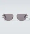 Dior Christian  Label Rectangular Sunglasses In Purple