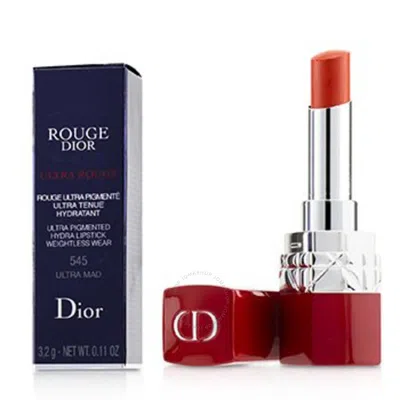 Dior Christian  Ladies Rouge  Ultra Rouge - 12h Weightless Wear 545 Ultra Mad Makeup 334890140876 In Red