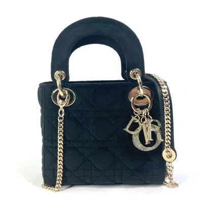 Pre-owned Dior Christian  Lady  Black Leather Handbag Shoulder Bag ()