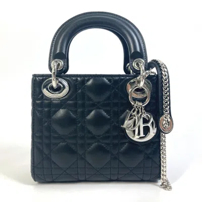 Pre-owned Dior Christian  Lady  Black Leather Shoulder Bag ()