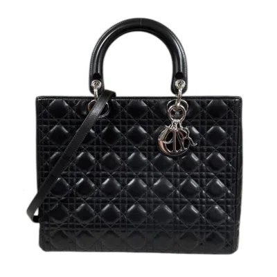 Pre-owned Dior Christian  Lady  Black Leather Shoulder Bag ()
