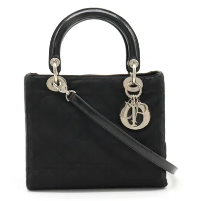 Pre-owned Dior Christian  Lady  Black Nylon Handbag Shoulder Bag ()