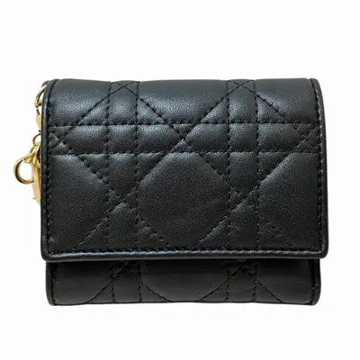 Pre-owned Dior Christian  Lady  Black Wallet (bi-fold) ()