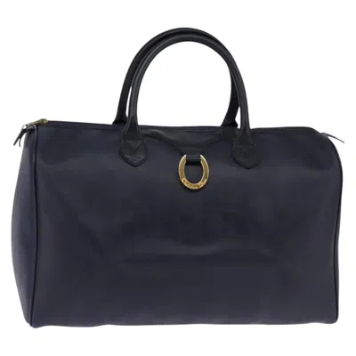 Pre-owned Dior Christian  Lady  Boston Bag Canvas Navy Canvas Travel Bag Bag () In Blue