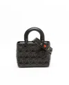 Dior Christian  Lady  Diamond Bag In Black