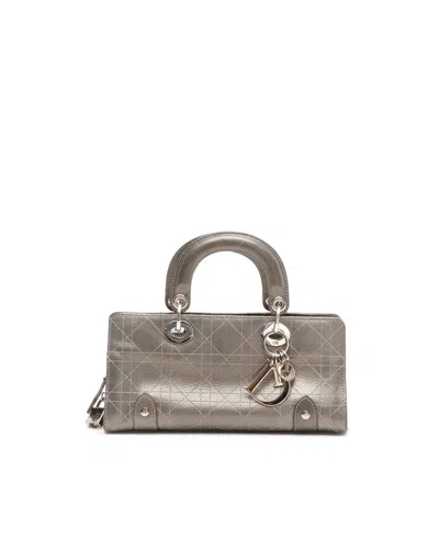 Dior Christian  Lady  East-west Bag In Gray