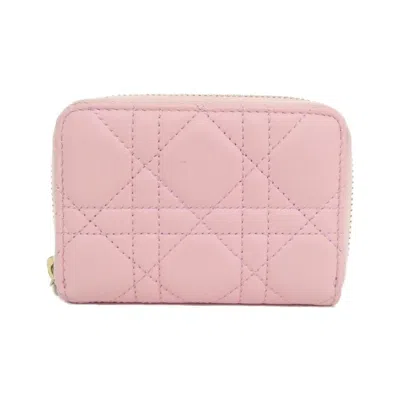 Pre-owned Dior Christian  Lady  Pink Leather Coin Purse/coin Case ()