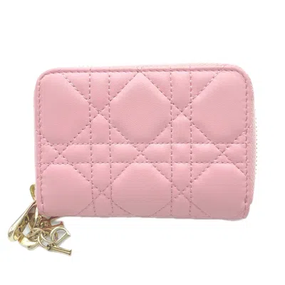 Pre-owned Dior Christian  Lady  Pink Leather Coin Purse/coin Case ()
