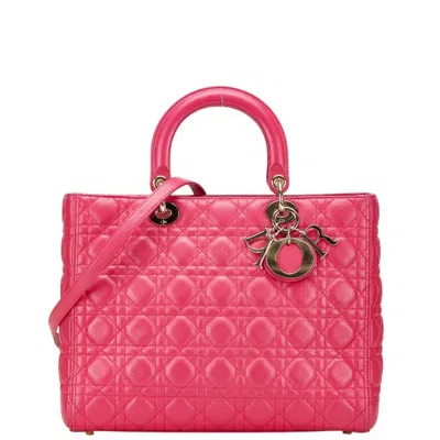 Pre-owned Dior Christian  Lady  Pink Leather Handbag Shoulder Bag ()