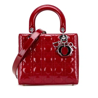 Pre-owned Dior Christian  Lady  Red Color Patent Leather Handbag Shoulder Bag ()