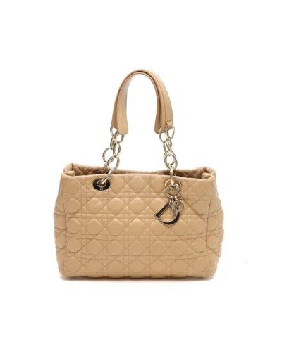 Dior Christian  Lady  Shopping Tote Handbag In Beige
