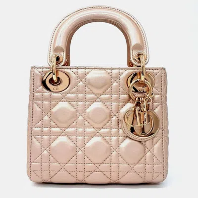 Pre-owned Dior Christian  Lady Mini Bag In Pink