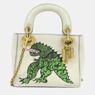 Pre-owned Dior Christian  Lady Mini Bag In White