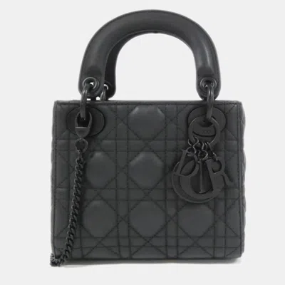 Pre-owned Dior Christian  Lady Mini Handbag In Black