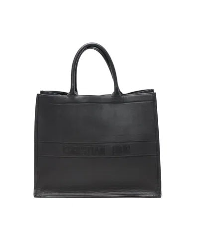 Dior Christian  Large Book Tote Bag In Black