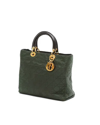 Dior Christian  Large Lady  Bag In Green