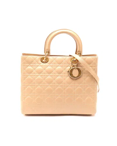 Dior Christian  Large Lady  Bag In Brown