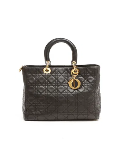 Dior Christian  Large Lady  Bag In White