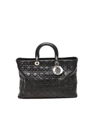 Dior Christian  Large Lady  Tote Bag In Black