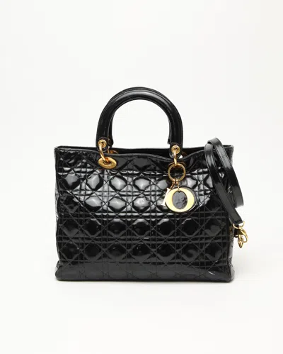 Dior Christian  Large Patent Lady  Bag
