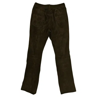 Pre-owned Dior Christian  Late 1990s Women's Dark Brown Suede Straight Leg Pants