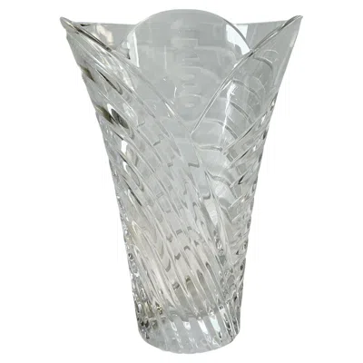 Pre-owned Dior Christian  Lead Crystal Vase In Transparent
