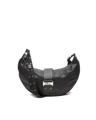 Dior Christian  Leather Street Chic Bag In Black