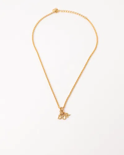 Dior Christian  Letter Logo Pendant Necklace