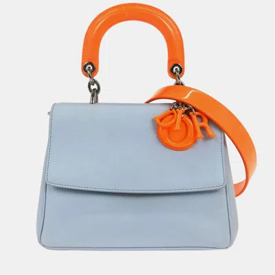 Pre-owned Dior Christian  Light Blue Be  Handbag In Multi