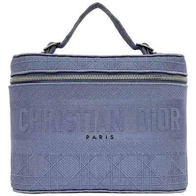 Pre-owned Dior Christian  Light Blue Canvas Handbag Vanity Bag ()