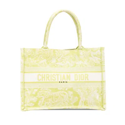 Pre-owned Dior Christian  Light Green Canvas Tote Bag ()
