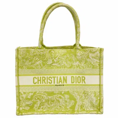 Pre-owned Dior Christian  Light Green Canvas Tote Bag ()