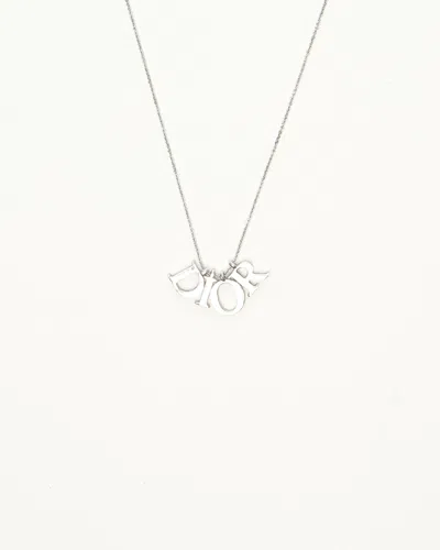 Dior Christian  Logo Charm Necklace