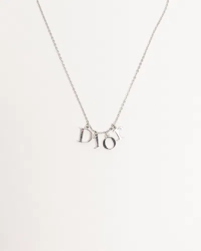 Dior Christian  Logo Charm Necklace