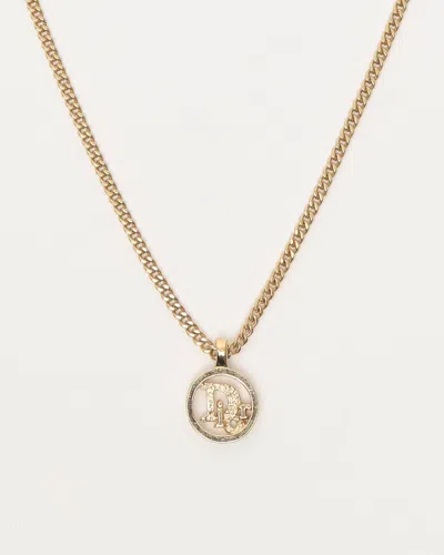Dior Christian  Logo Circle Necklace