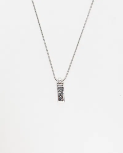 Dior Christian  Logo Plate Necklace