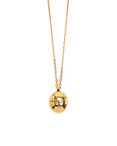 Dior Christian  Long Necklace In Gold