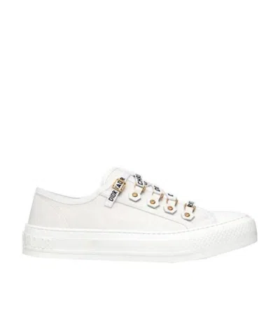 Dior Christian  Lucky Logo Sports Shoes In White