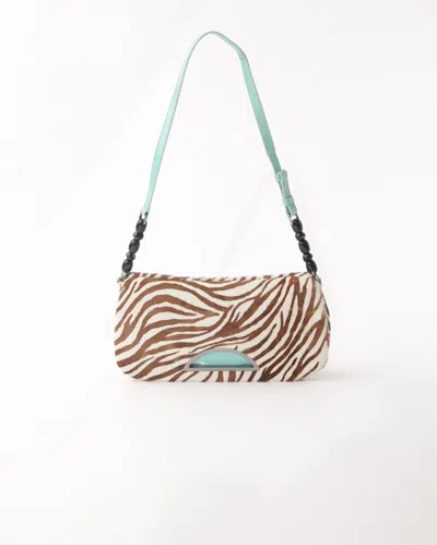 Dior Christian  Malice Pony Hair Zebra Bag