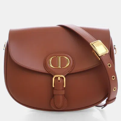 Pre-owned Dior Christian  Medium Calfskin Bobby In Brown