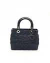 Dior Christian  Medium Denim Lady  Bag