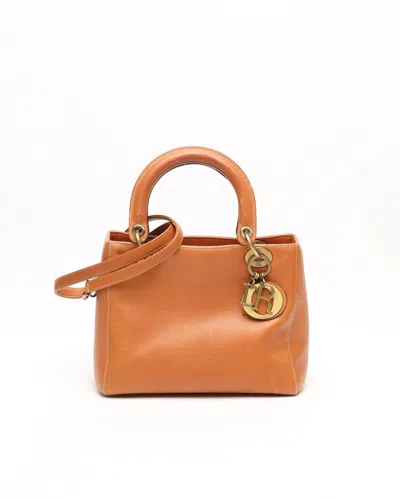 Dior Christian  Medium Lady  Bag In Brown