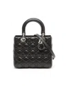 Dior Christian  Medium Lady  Bag In Black